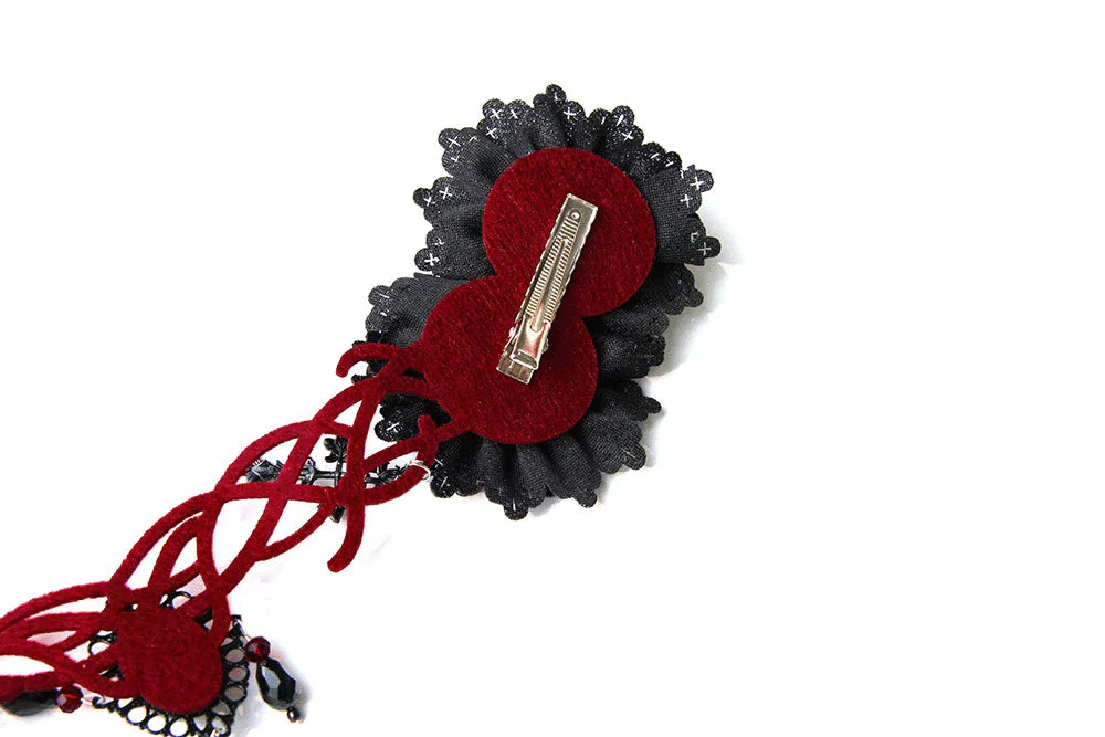Gothic Blood Red Hairband - Image 4