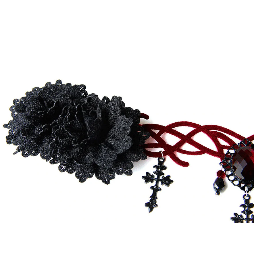 Gothic Blood Red Hairband - Image 5