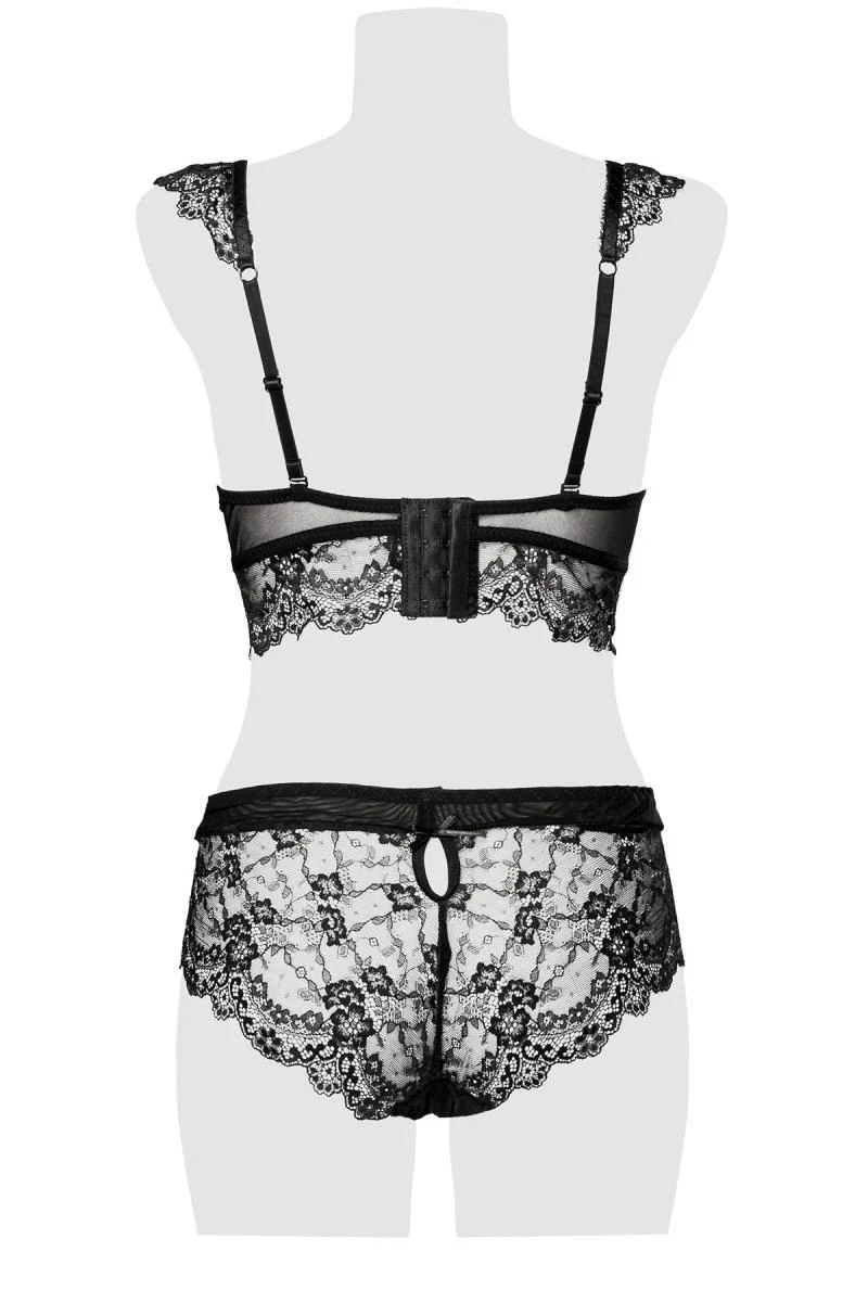 Grey Velvet Lingerie Set - Image 5