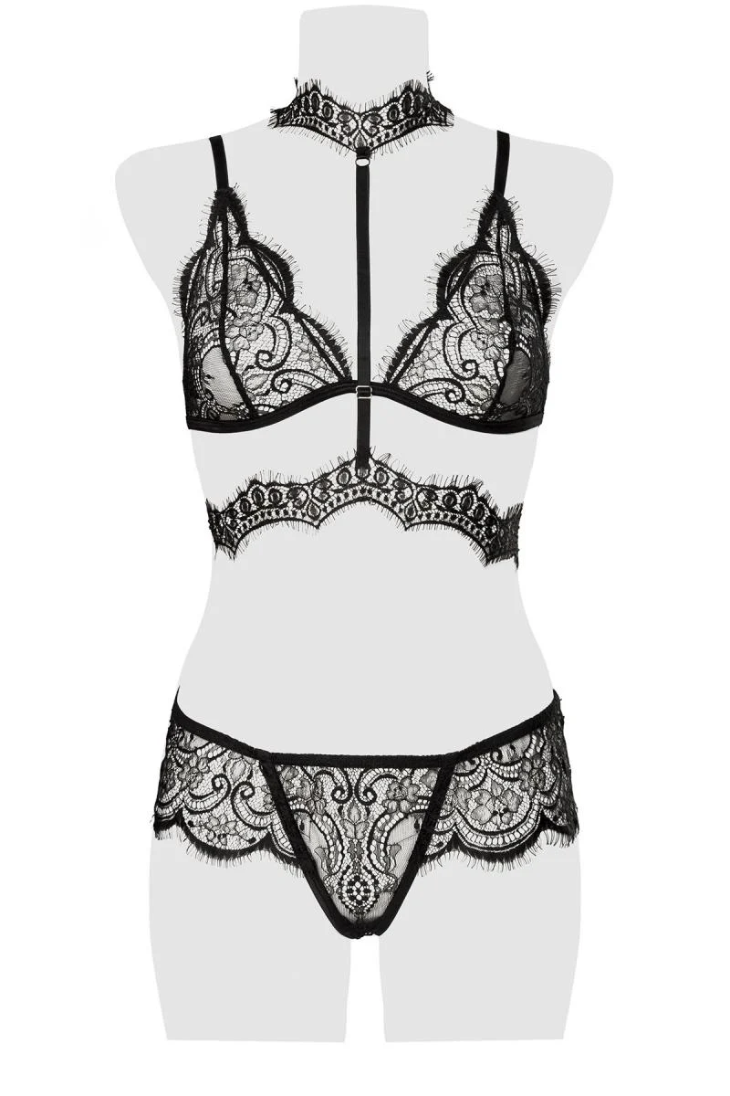 Grey Velvet Lingerie Set 2 - Image 6