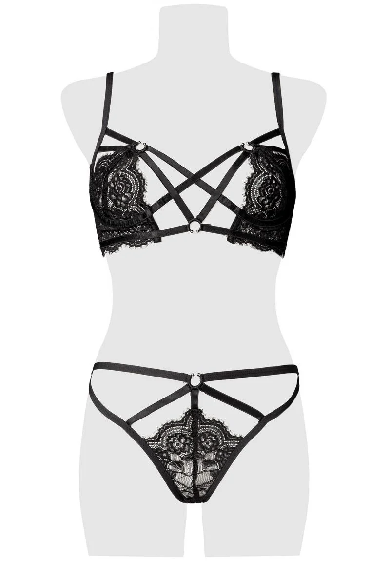 Grey Velvet Bra Set - Image 6
