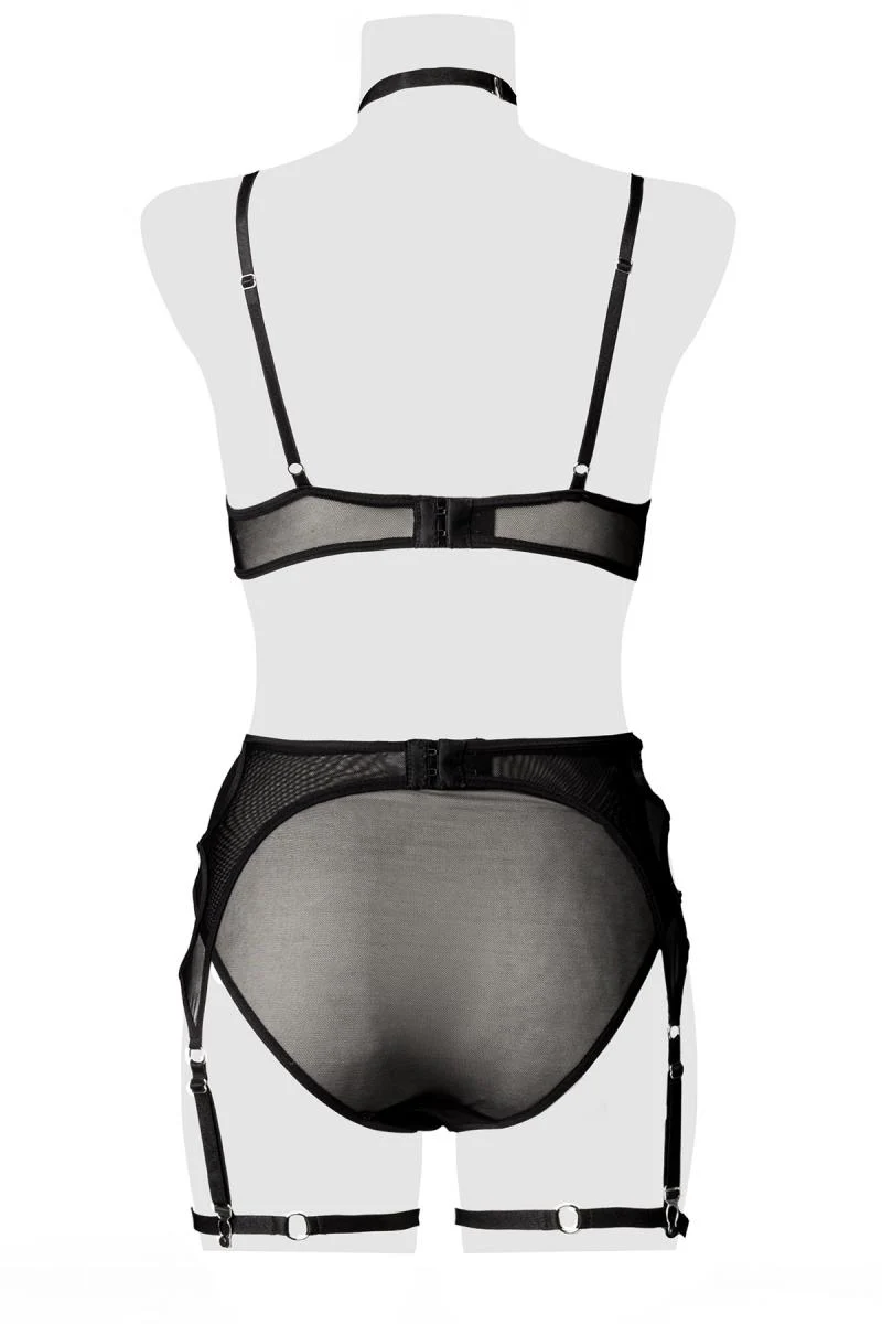 Grey Velvet Bra Set - Image 8