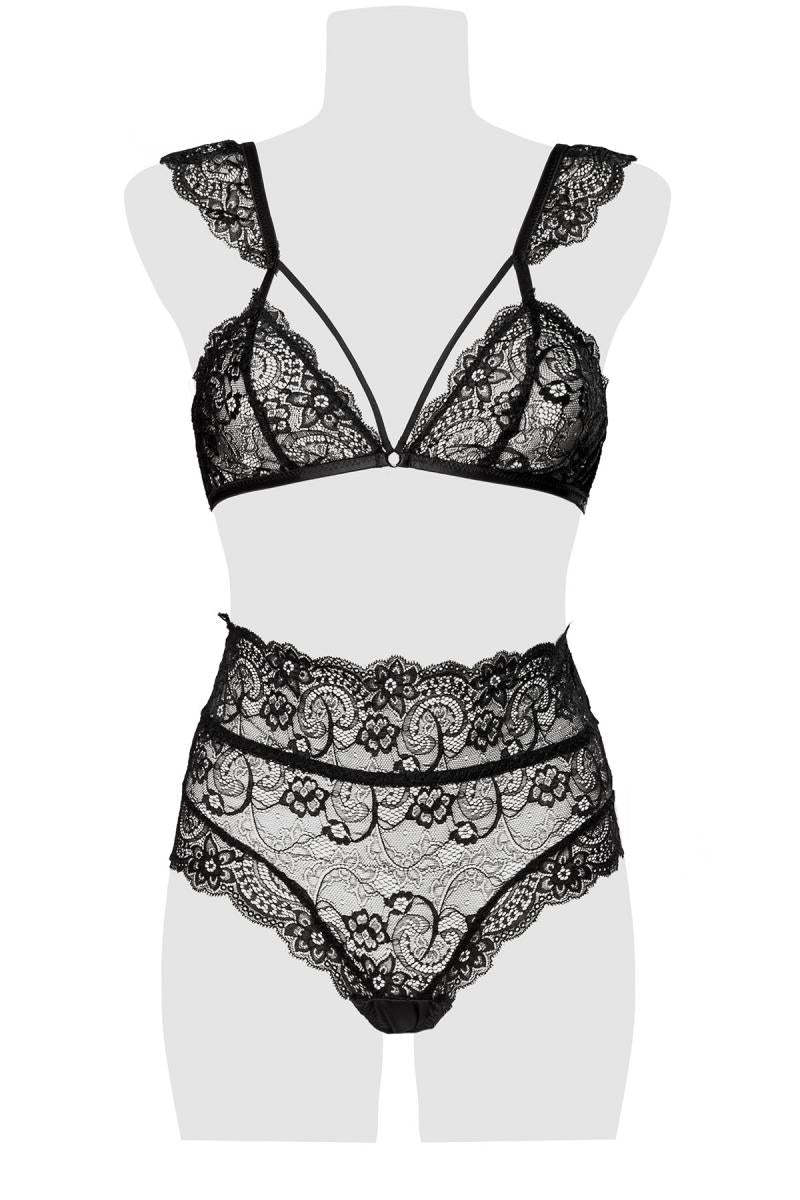 Grey Velvet Lingerie Set - Image 7