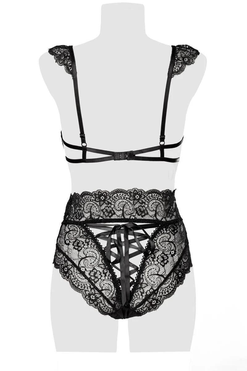 Grey Velvet Lingerie Set - Image 8