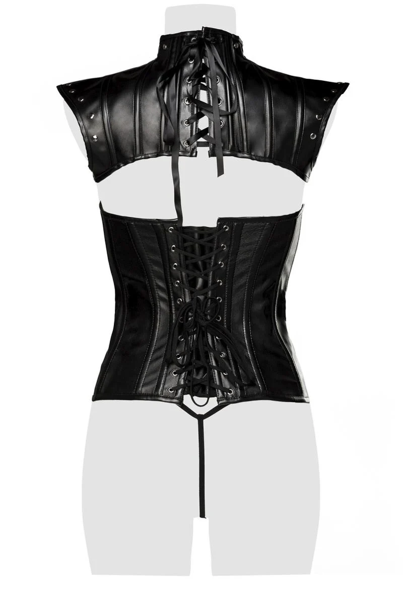 Grey Velvet Corsage with Shoulder Piece (L, XL, 2XL) - Image 7