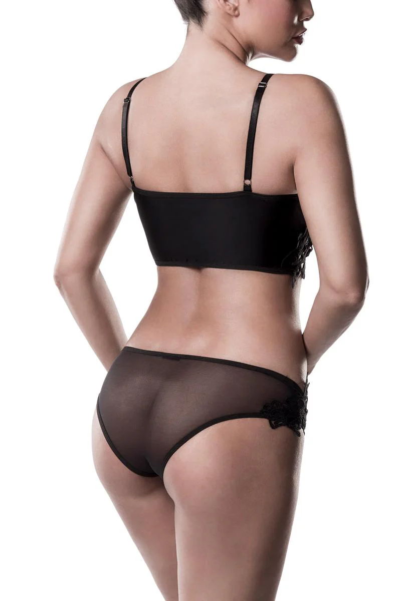 Grey Velvet Erotic Lingerie Set - Image 5