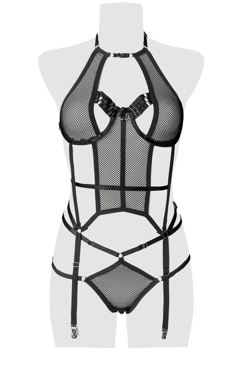 Grey Velvet Erotic Set