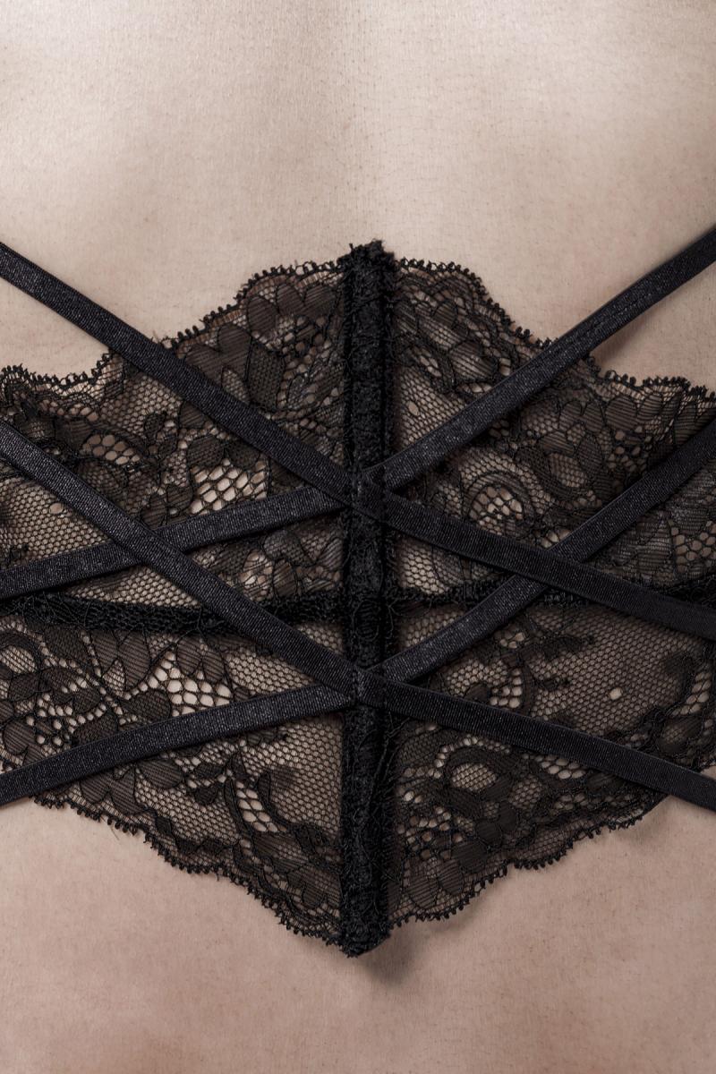 Grey Velvet Three-Part Lingerie Set - Image 6