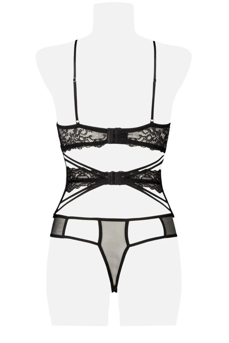Grey Velvet Three-Part Lingerie Set - Image 8