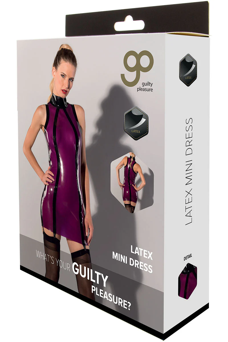 Guilty Pleasure Purple Latex Mini Dress (L, XL) - Image 9