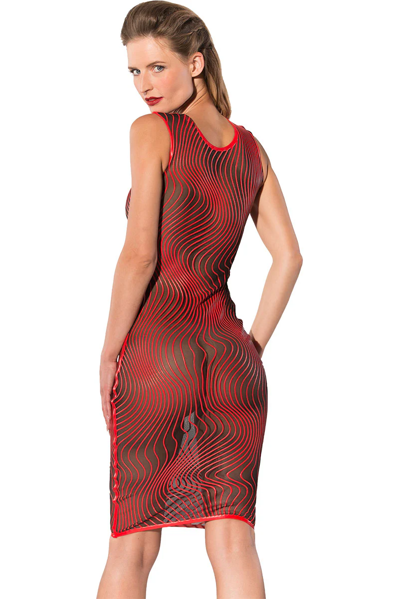 Guilty Pleasure Red Datex Dress - Image 5