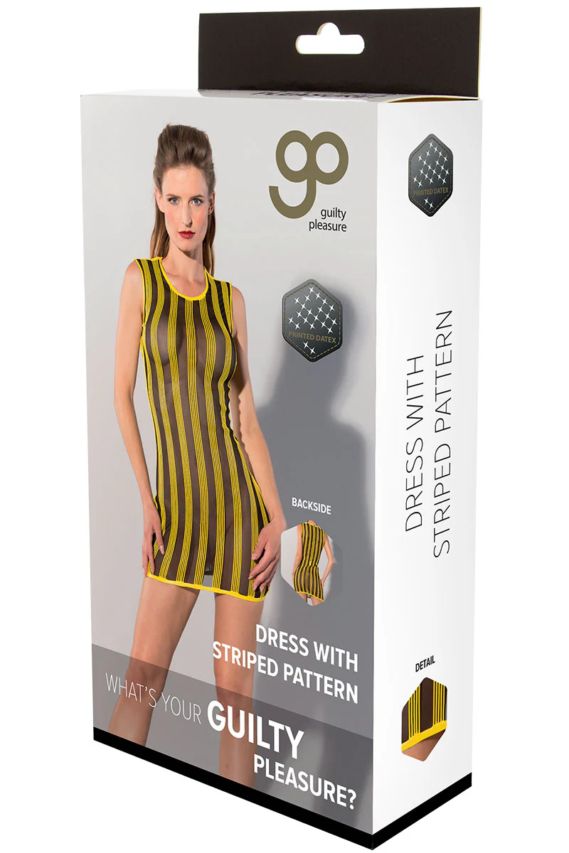 Guilty Pleasure Yellow Striped Datex Dress - Image 7