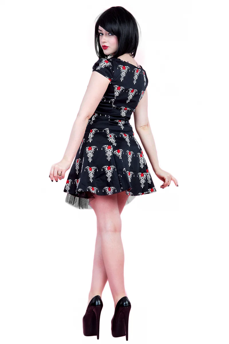 H&R London Black Tribal Tattoo Mini Dress UK10, UK14 - Image 7