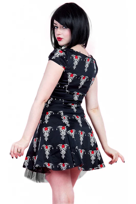 H&R London Black Tribal Tattoo Mini Dress UK10, UK14 - Image 8