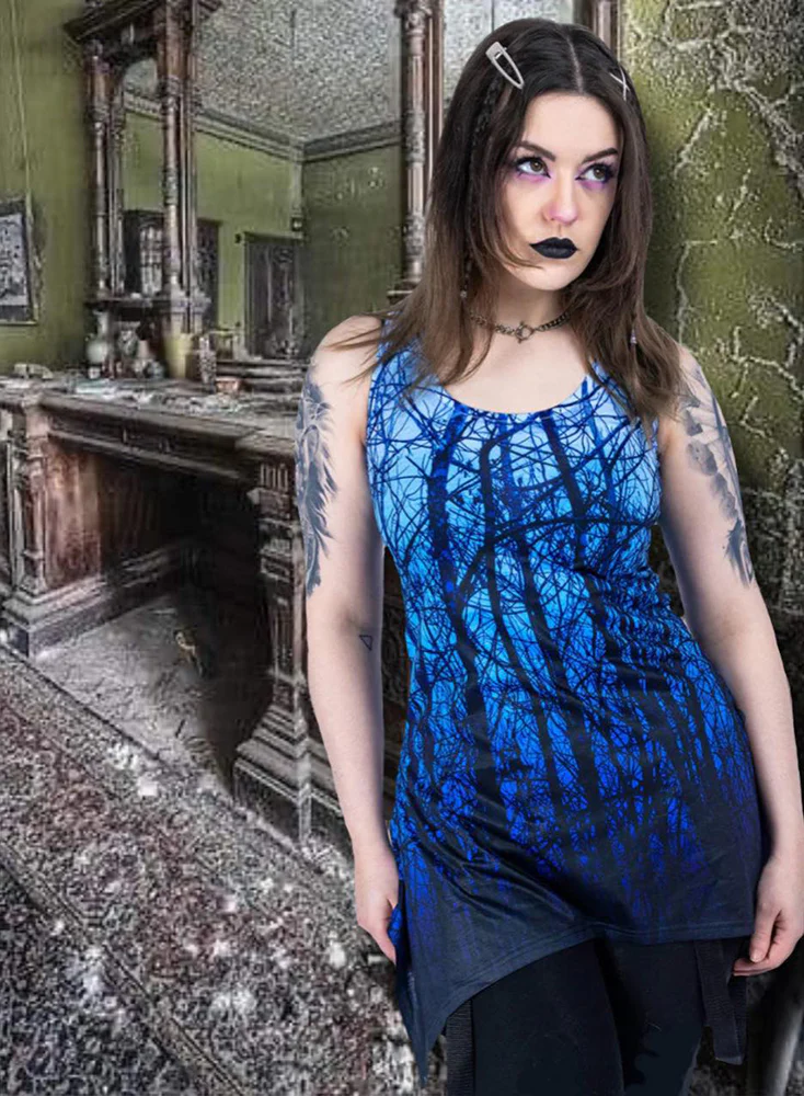 Innocent Blue Forest Lace Panel Vest (S,L,XL) - Image 4