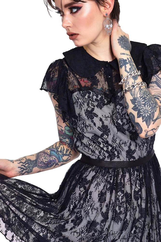 Jawbreaker Lace Overlay Collar Dress - Image 2