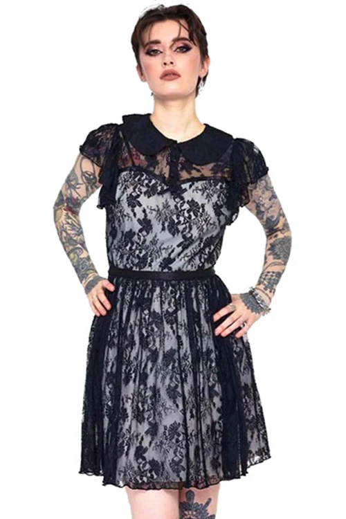 Jawbreaker Lace Overlay Collar Dress - Image 4