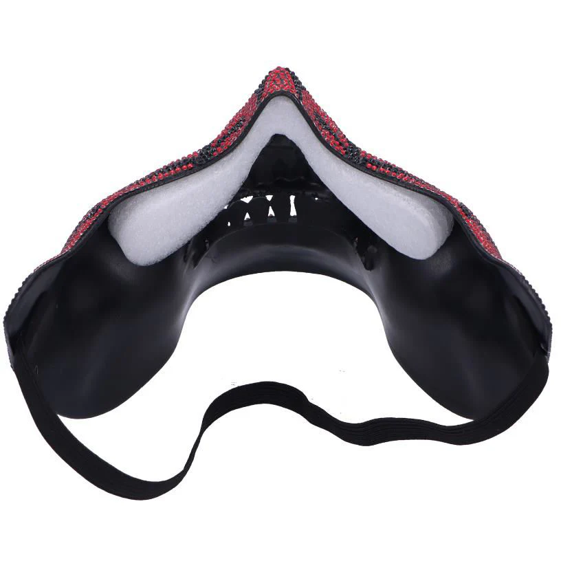 Jewelled Masquerade Mask Red - Image 4