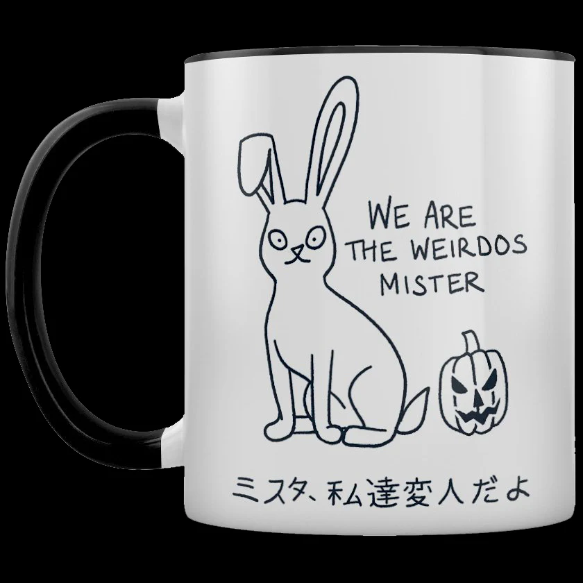 Kawaii Bunny We Are The Weirdos Mister Mug - Image 3