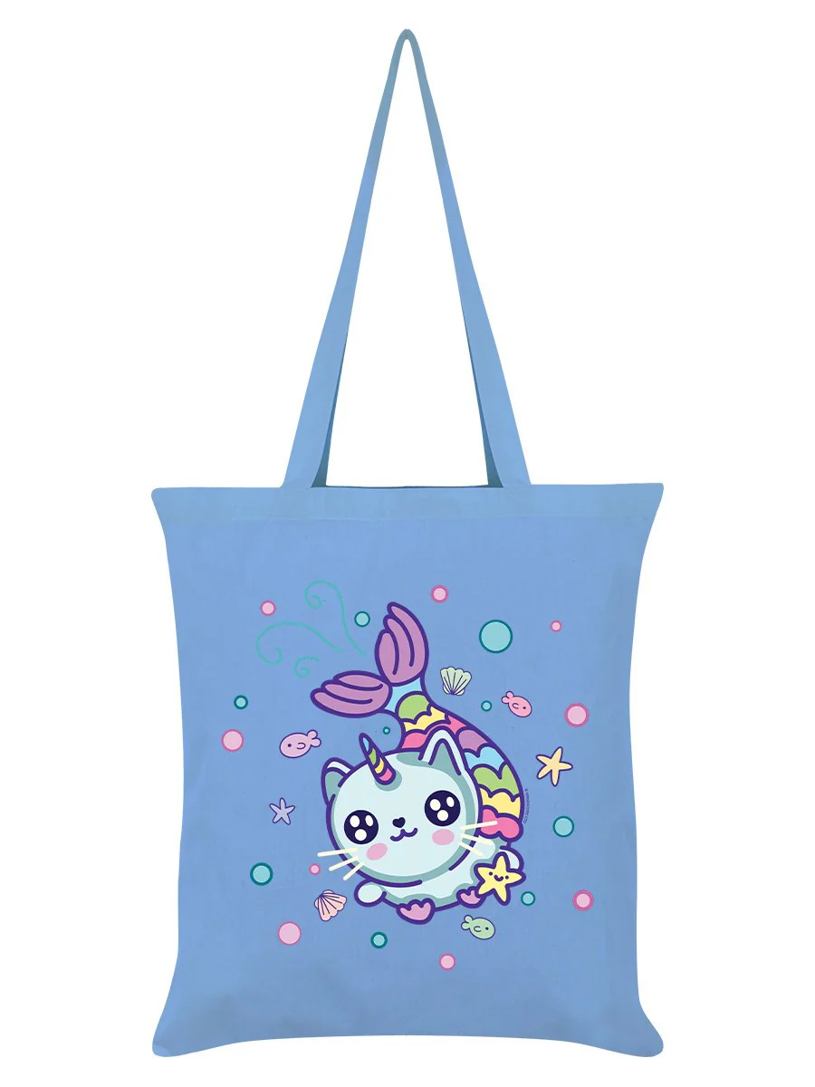 Kawaii Mermaid Kitten Tote Bag - Image 3