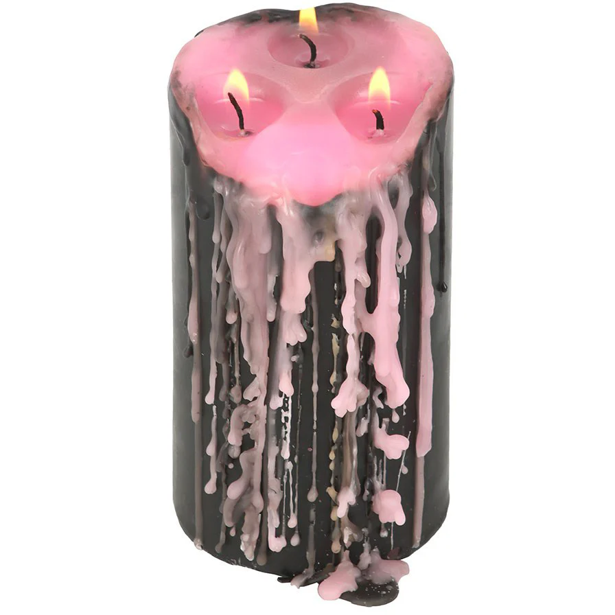 Large Pink Vampire Tears Pillar Candle - Image 4