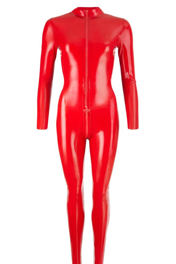 LATE-X Latex Catsuit Red - Image 7