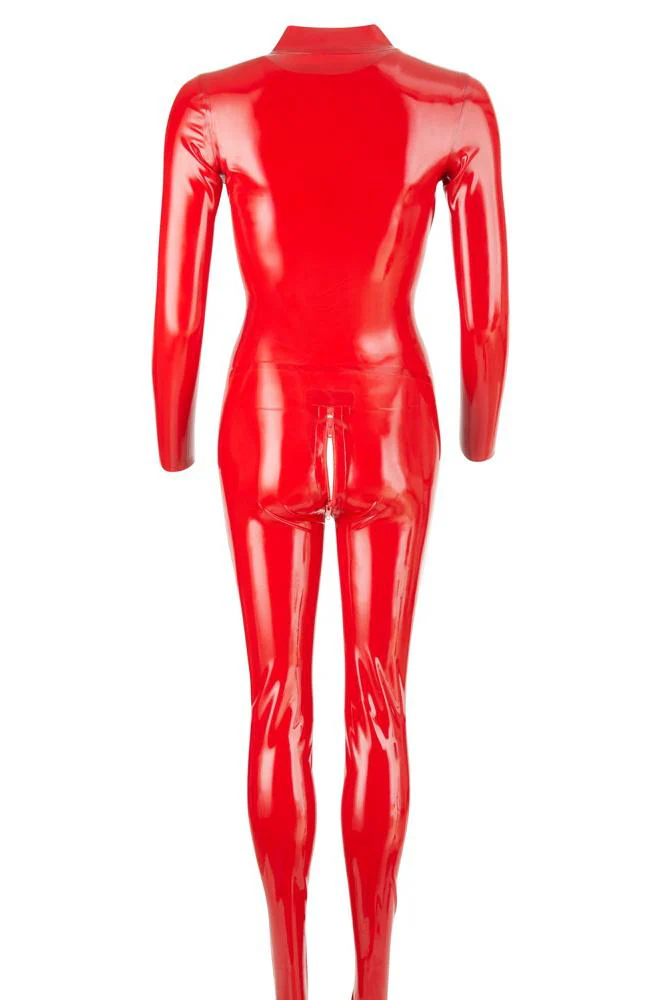 LATE-X Latex Catsuit Red - Image 9