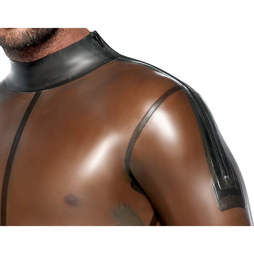 Late-X Mens Latex Jumpsuit - Image 2