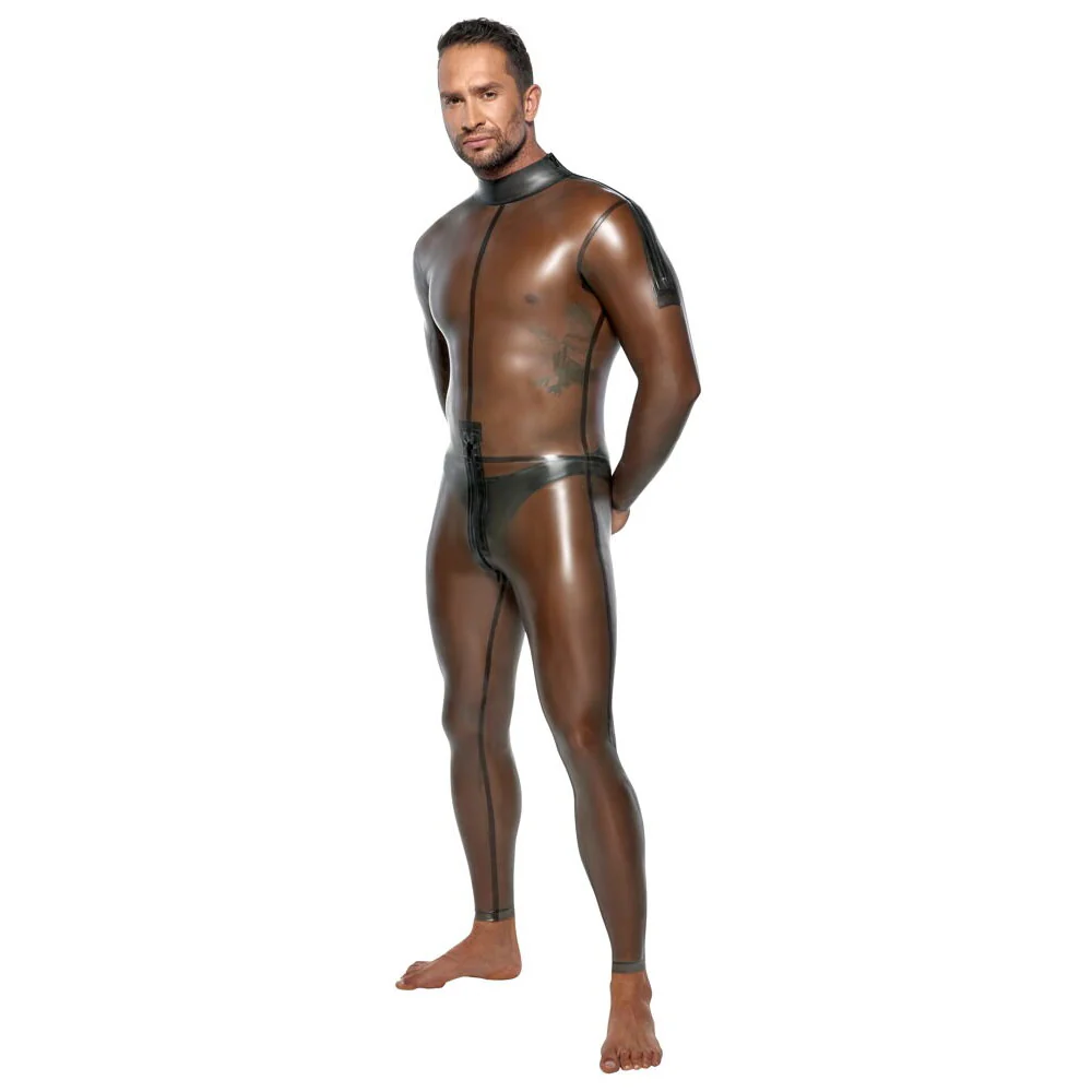 Late-X Mens Latex Jumpsuit - Image 3