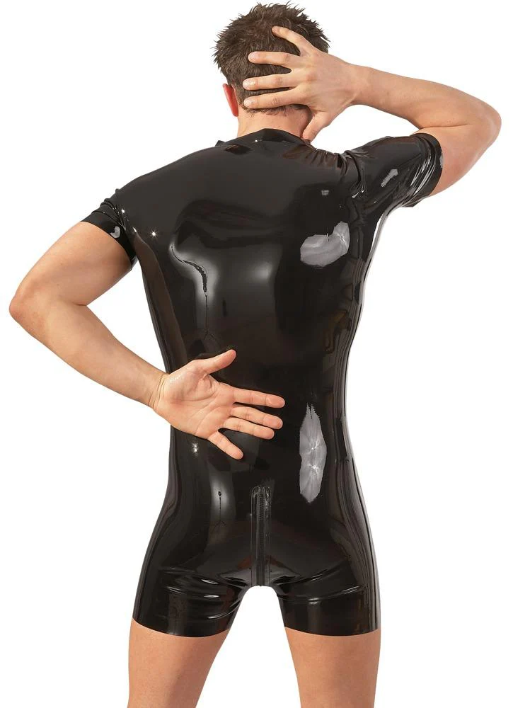LATE-X Mens Latex Playsuit - Image 4