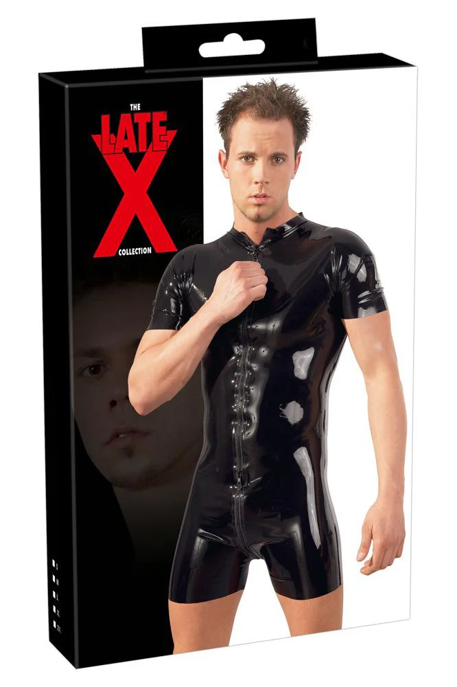 LATE-X Mens Latex Playsuit - Image 6