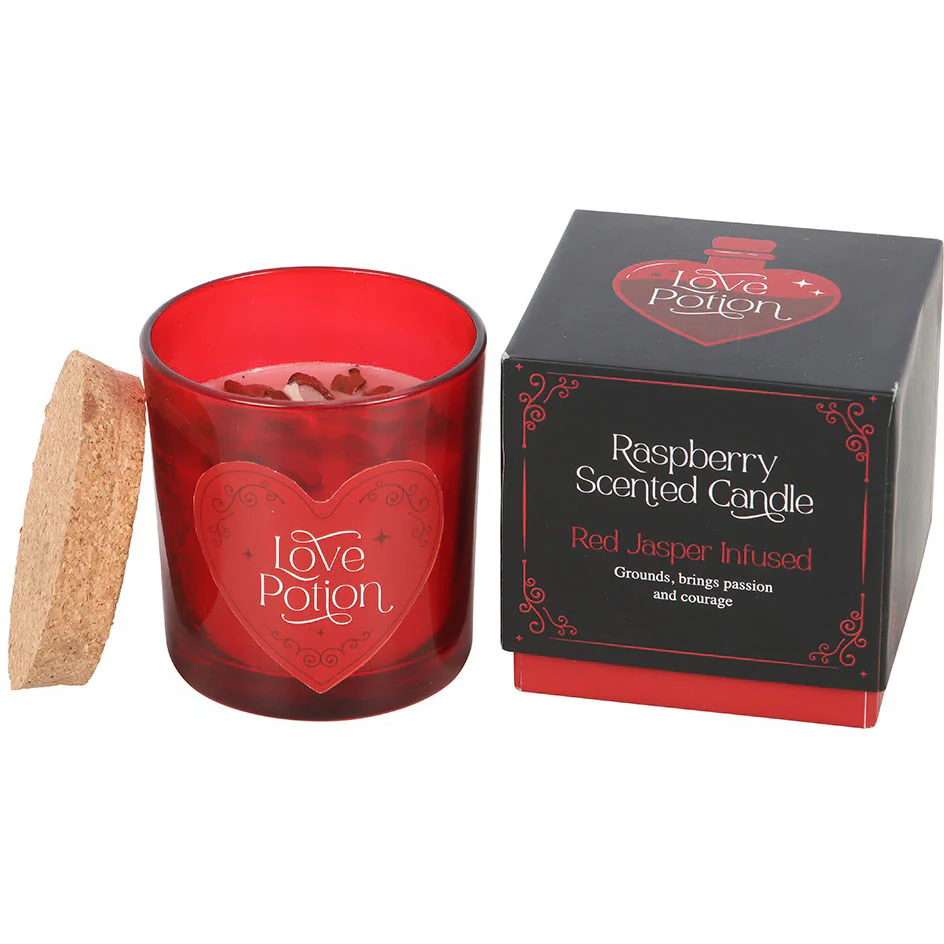 Love Potion Raspberry Crystal Chip Candle - Image 4