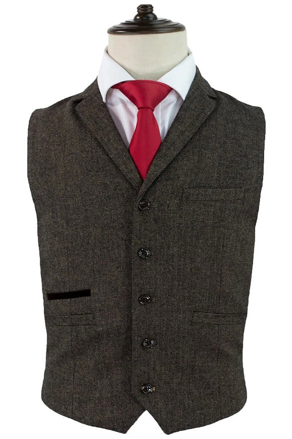 Martez Brown Tweed Waistcoat 40")
