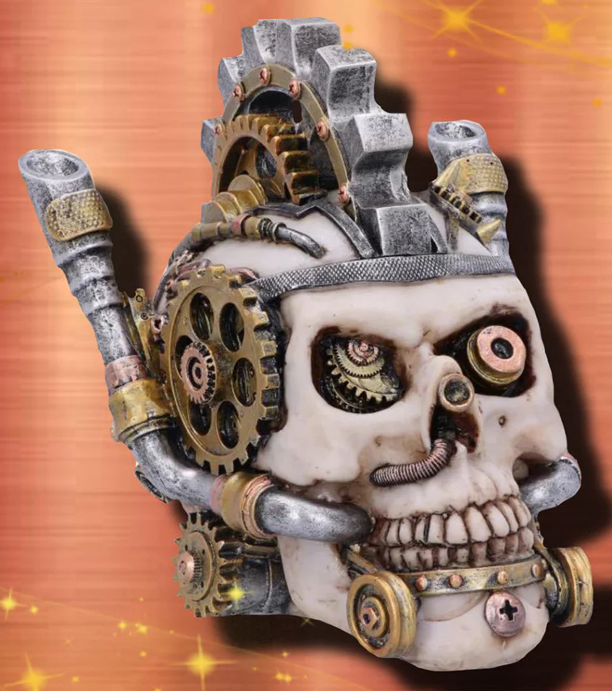 Metal Head Steampunk Skull Box - Image 4