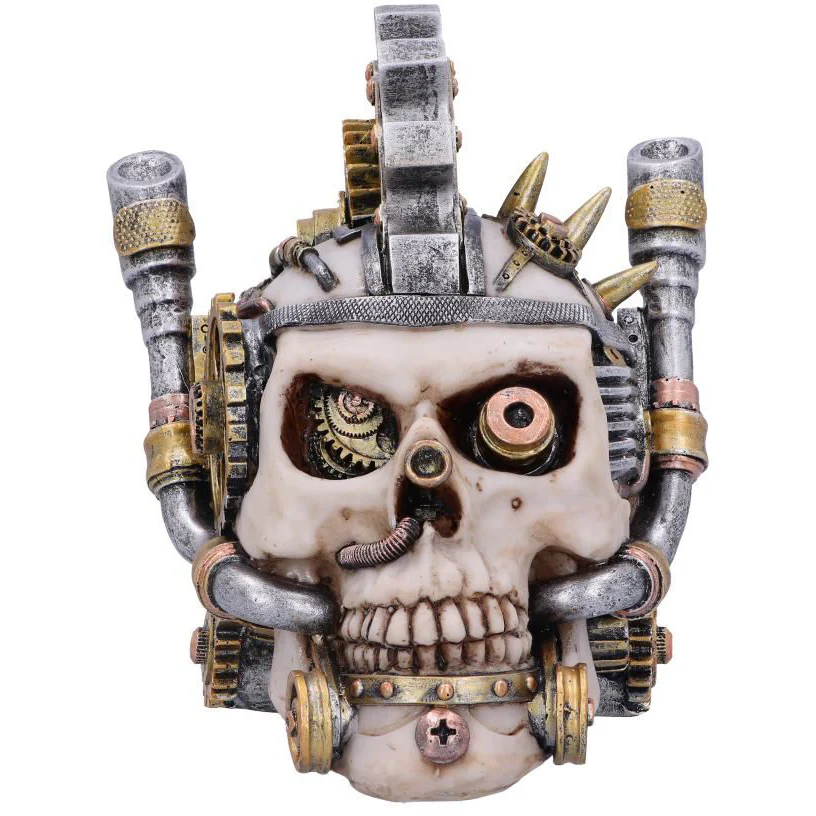 Metal Head Steampunk Skull Box - Image 5