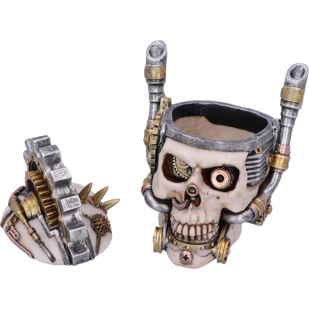 Metal Head Steampunk Skull Box - Image 9