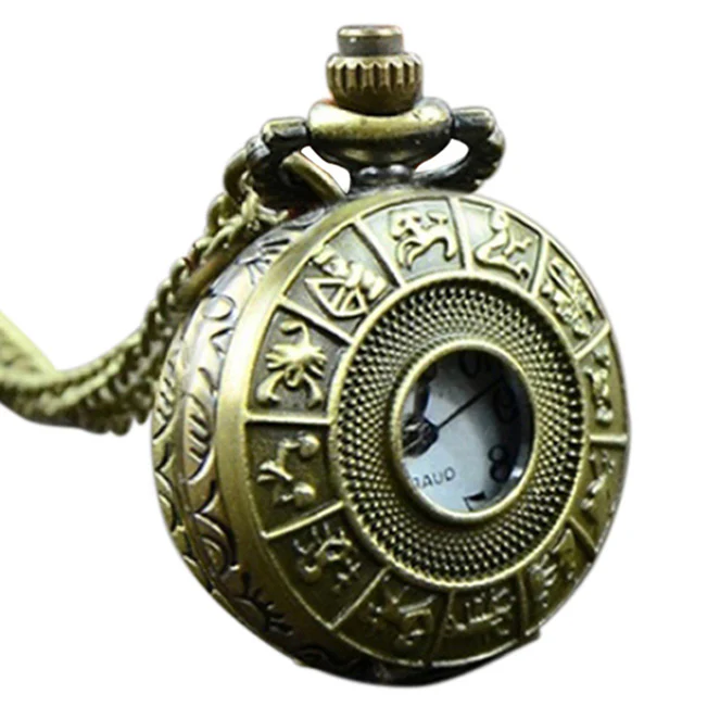 Miniature Zodiac Steampunk Pocket Watch Necklace - Image 5