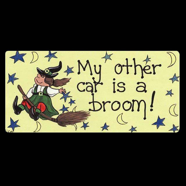 My Other Car Is A Broom Smiley Fridge Magnet - Image 4