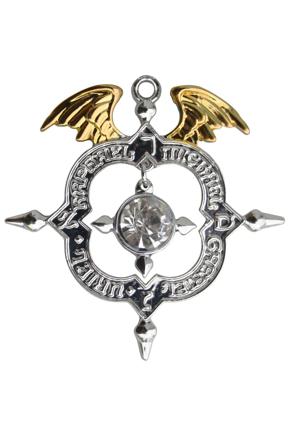 Winged Archangel Shield Necklace