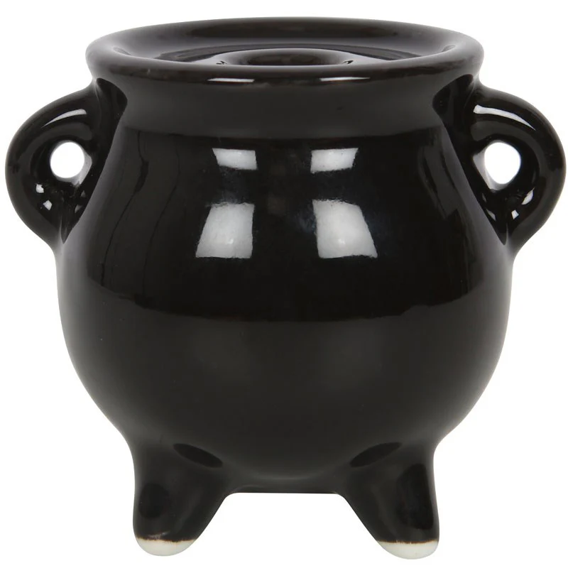 Mystical Moon Cauldron Ceramic Incense Holder - Image 7