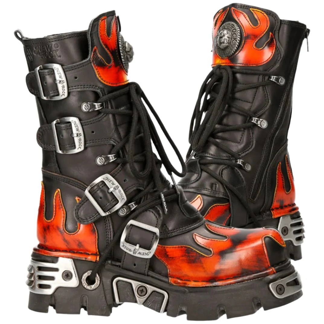 New Rock Boots Red Flame M.591-S1 (UK3/EU36) - Image 10