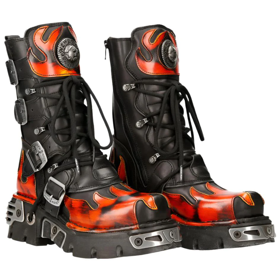 New Rock Boots Red Flame M.591-S1 (UK3/EU36) - Image 5