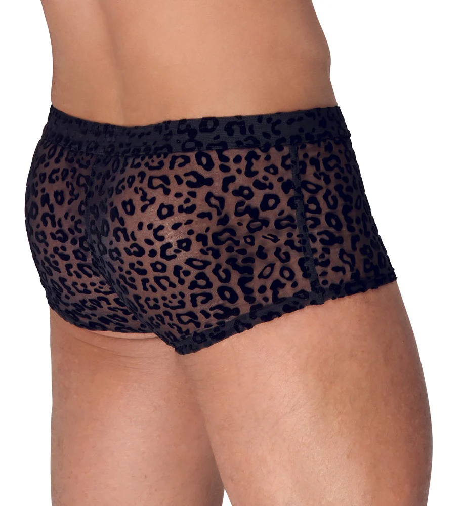 Noir Handmade Leopard Flock Shorts - Image 7