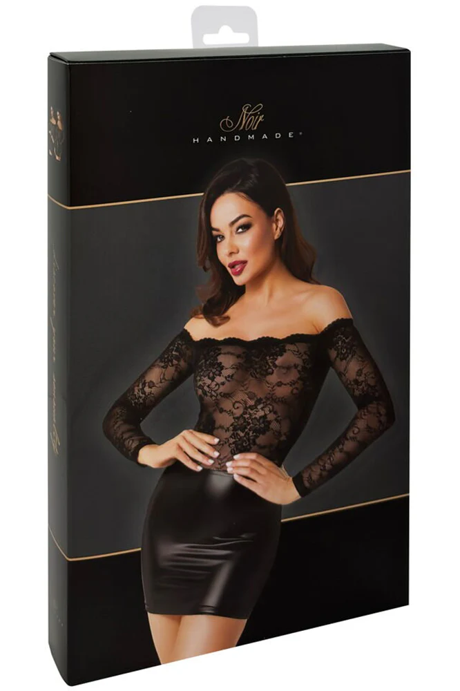 Noir Handmade Mesh Wetlook Dress - Image 6