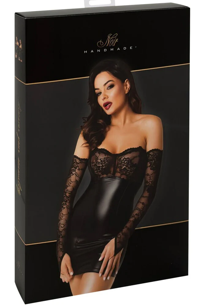 Noir Handmade Party Mini Dress - Image 8