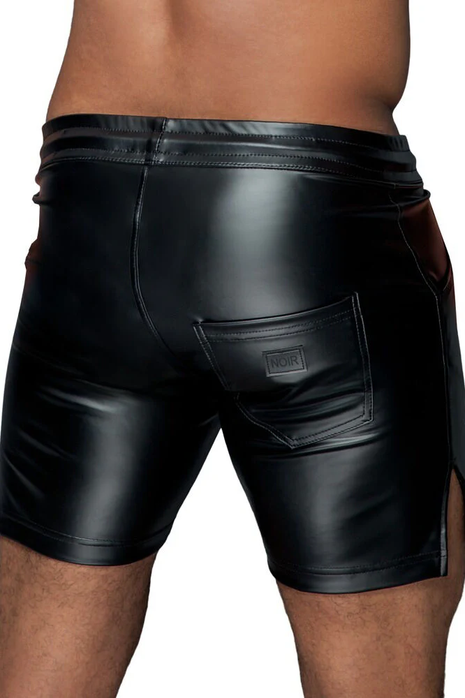 Noir Handmade Power Wetlook Shorts - Image 2