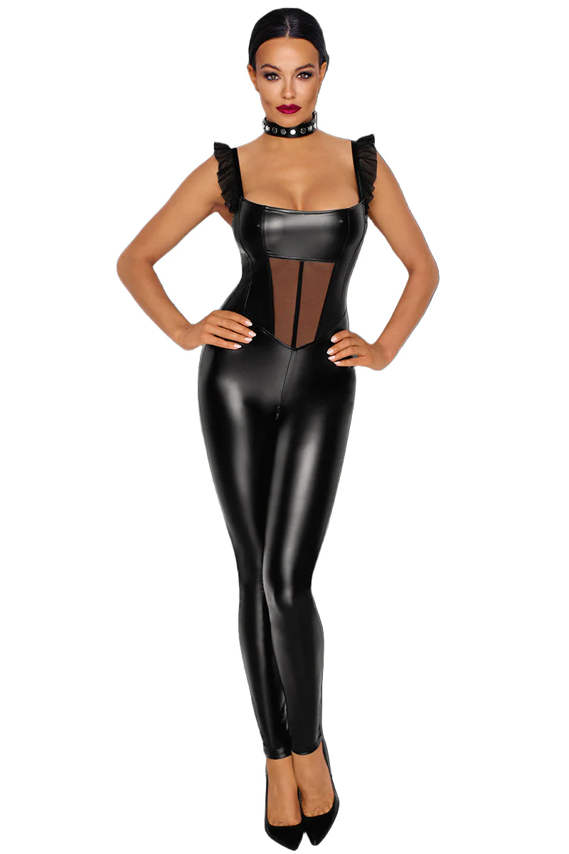 Noir Handmade Powerwetlook Catsuit - Image 6