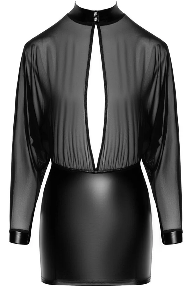 Noir Handmade Transparent Tulle Dress - Image 6