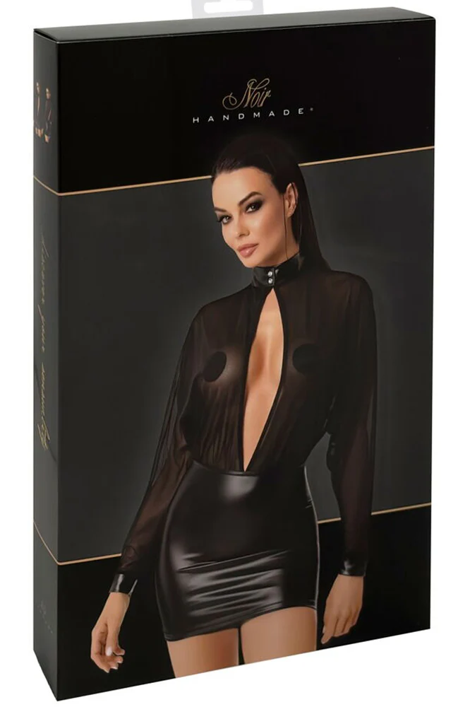 Noir Handmade Transparent Tulle Dress - Image 8