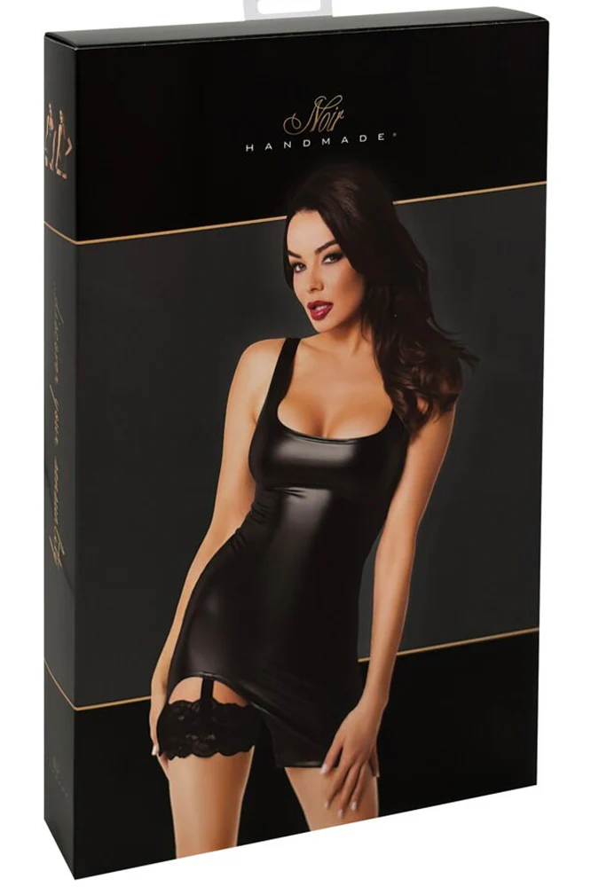 Noir Handmade Velvetine Mini Dress - Image 9